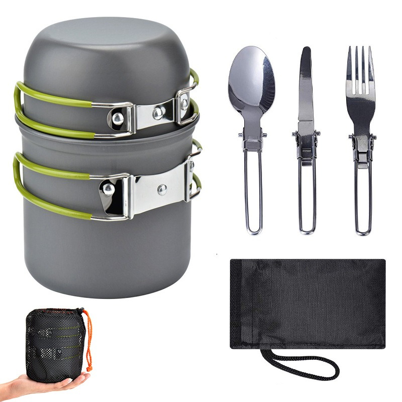 Camping Lightweight Cooking Pot - Ustensiles de cuisine portables pour le
