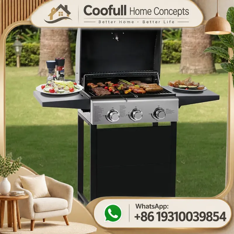 Camping Cooking Table Foldable - Barbecue au gaz propane avec brûleur