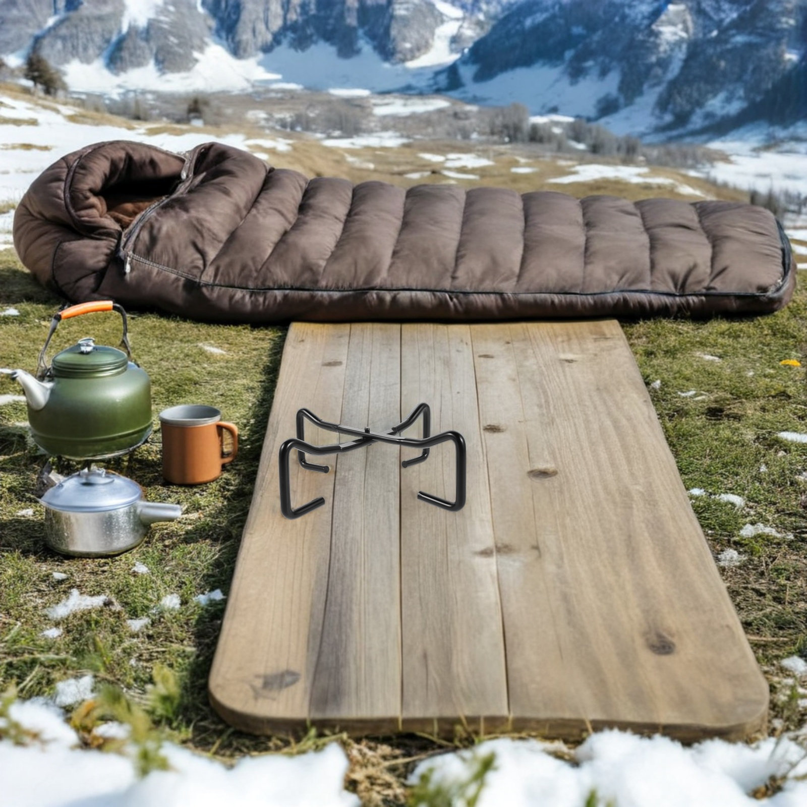 Camping Cooking Cast Iron - Support pliable en fonte pour couvercle