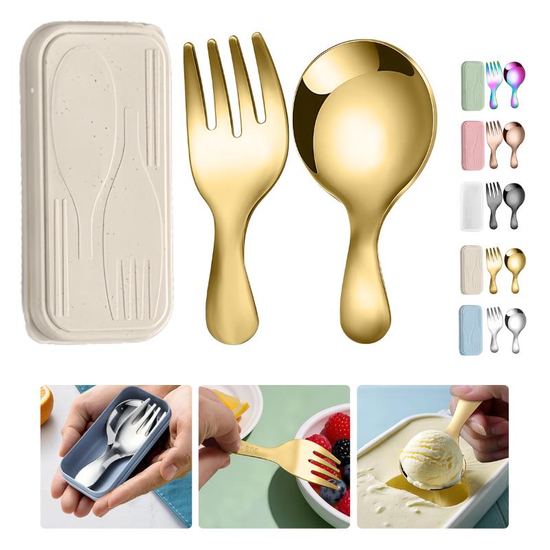 Camping Cooking Sets - Ensemble de vaisselle en acier inoxydable,