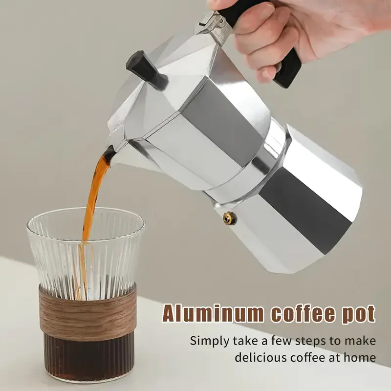 Camping Cooking Accessories - Cafetière Moka Classique en Aluminium 50-300ML