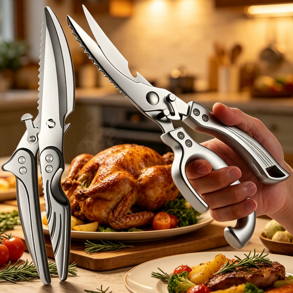Camping Cooking Kitchen - Ciseaux robustes multifonctions en acier inoxydable