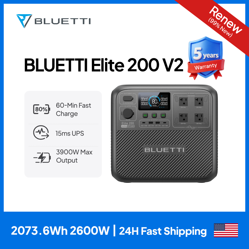 Camping Cooking Device - 【Renew】BLUETTI Elite 200 V2 Station d'alimentation