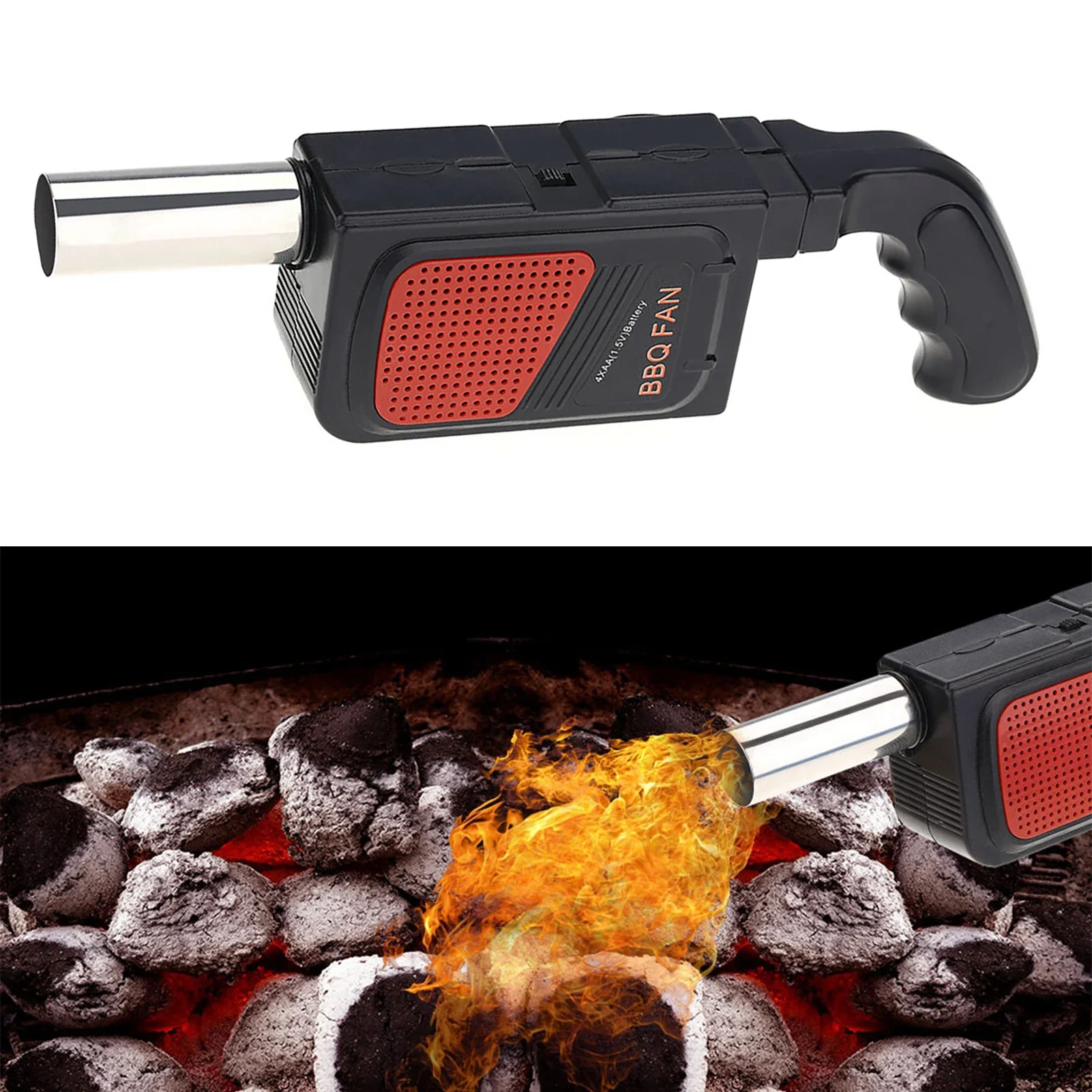 Camping Cooking Kitchen - Ventilateur électrique portable pour barbecue, souffleur