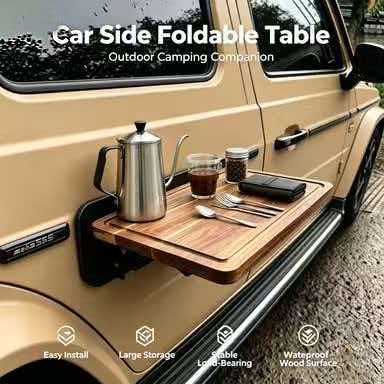 Table pliante en bois à fixati - Camping Cooking Table Foldable avis et prix