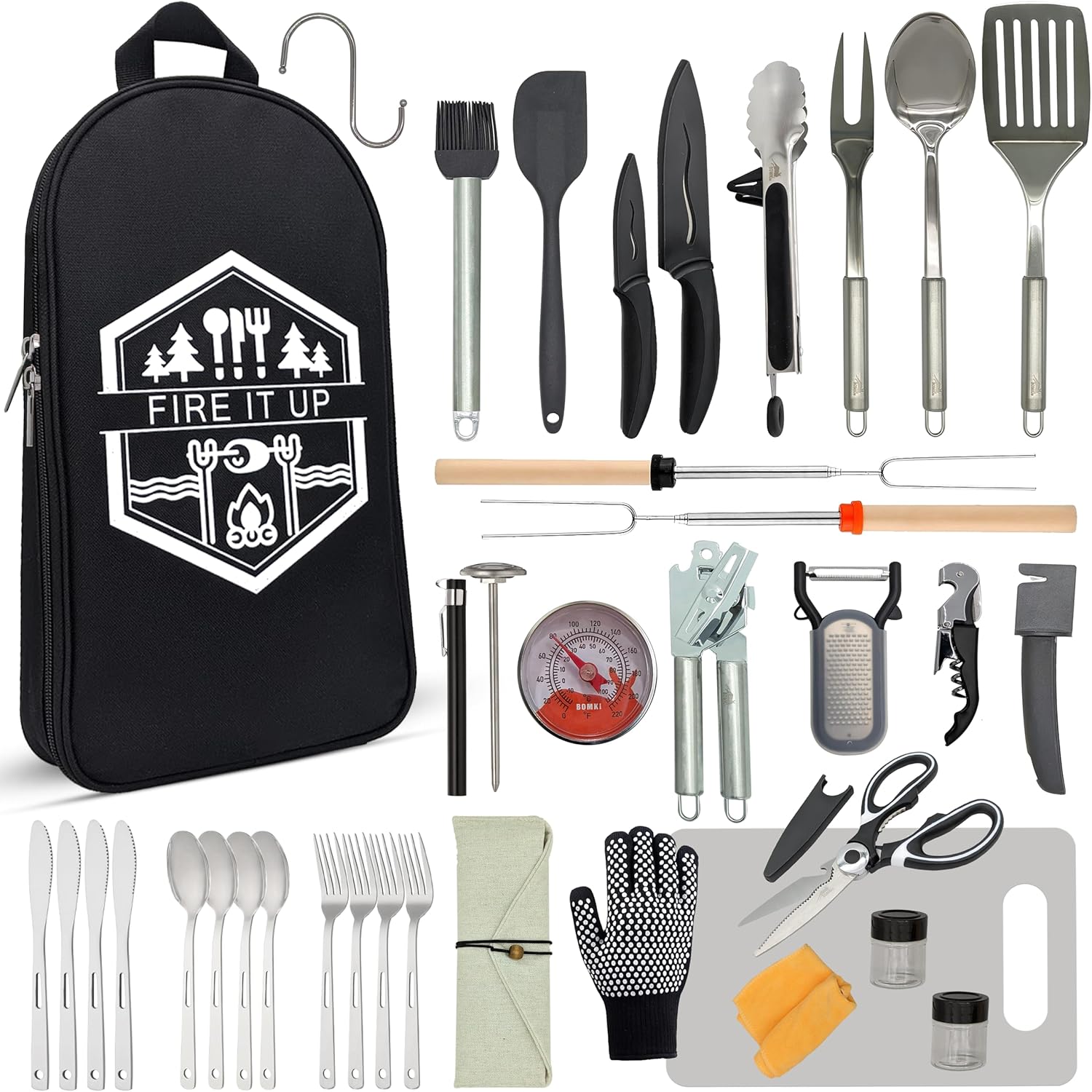Ensemble d'ustensiles de cuisi - Camping Cooking Essentials Kit avis et prix