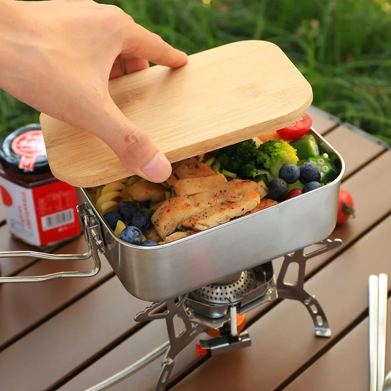 Boîte à lunch portable en acie - Camping Cooking Container avis et prix