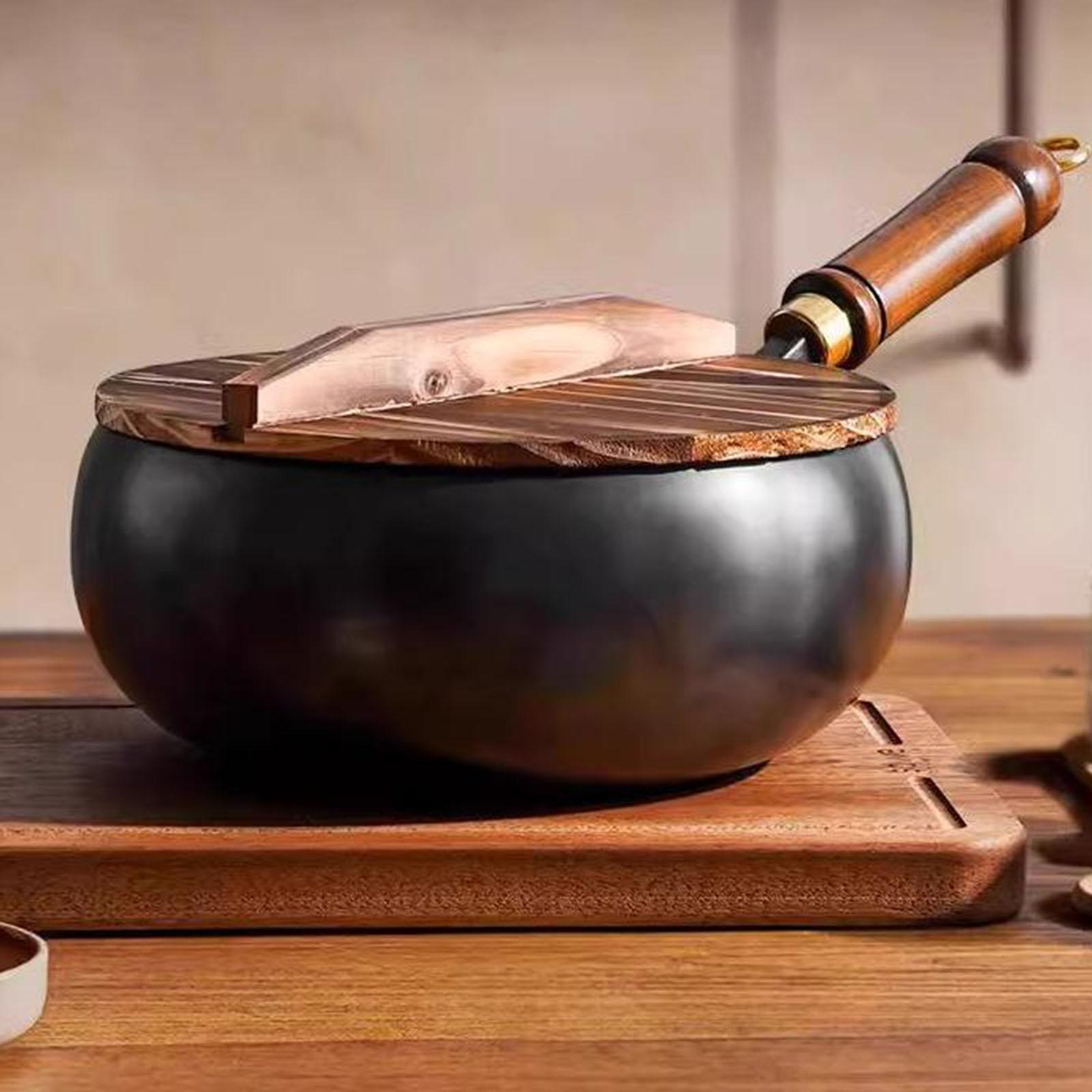 Wok chinois Non enduit avec co - Camping Cooking Cast Iron avis et prix
