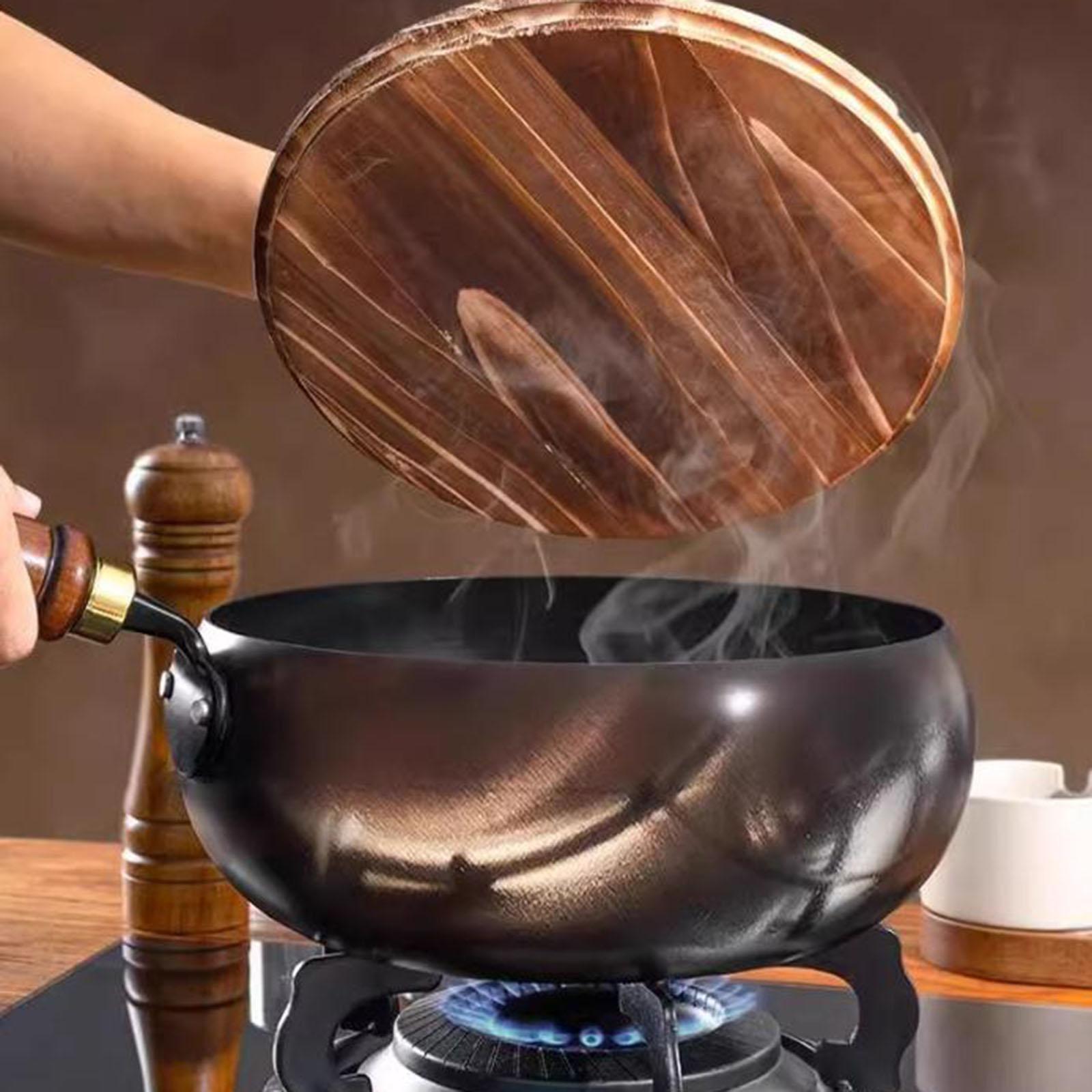 Wok chinois Non enduit avec co - Camping Cooking Cast Iron avis et prix