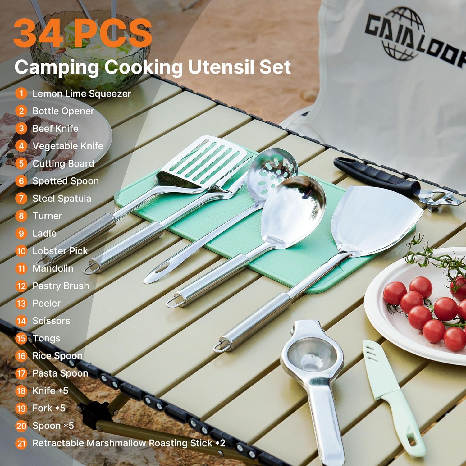 Ensemble d'ustensiles de cuisi - Camping Cooking Essentials Kit avis et prix