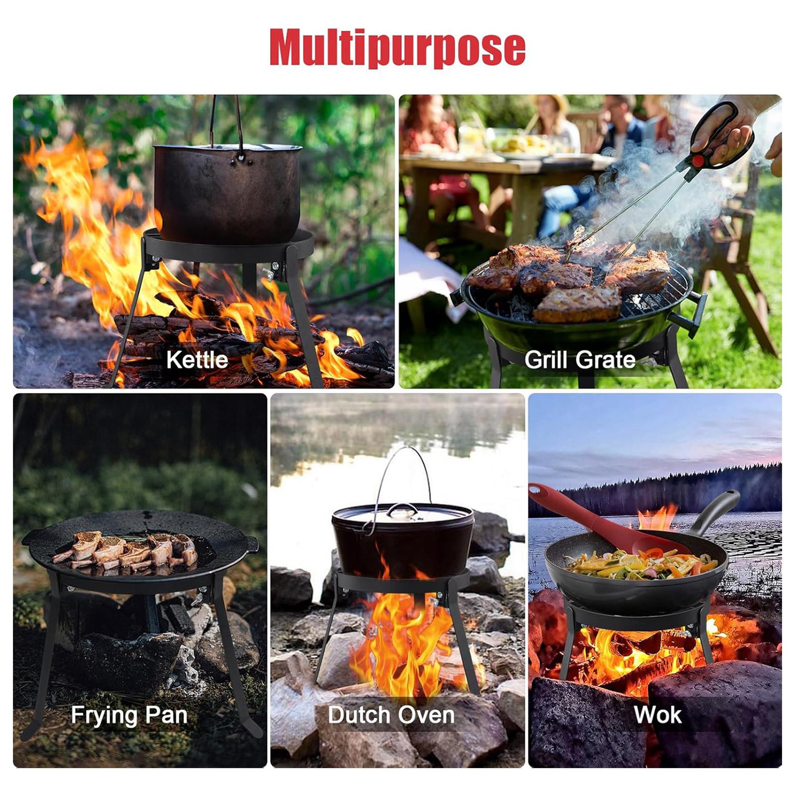 Trépied pliable en fer pour cu - Camping Cooking Device avis et prix