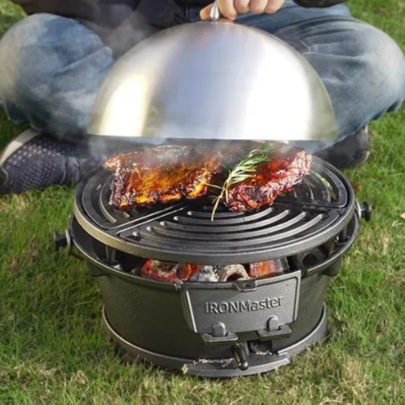 Gril à charbon de bois rond, b - Camping Cooking Cast Iron avis et prix