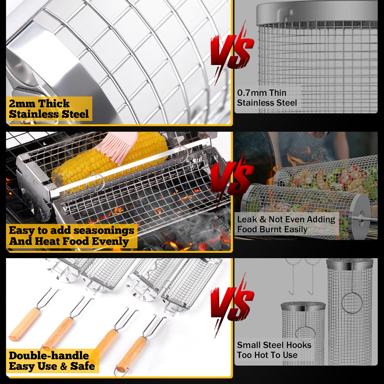 BUYYES – panier à gril roulant - Camping Cooking Basket avis et prix
